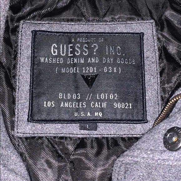 Guess Jackets & Coats Guess Washed Denim And Dry Goods Jacket